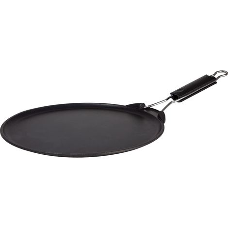 Zanetti - Padella Antiaderente e Antigraffio in Alluminio Pressofuso, Padella Crepes Multiuso con Manico Pieghevole, Diametro 30 cm, Made in Italy, Ideale anche per Toast, Pesce, Carne e Verdure (1/4)