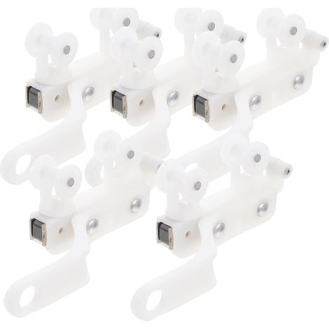 Raccord à Galet pour Rail de Rideau Électrique Blanc 5 Paires (1/5)