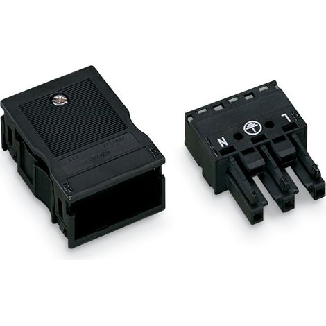 WAGO 770-103 Netz-Steckverbinder WINSTA MIDI Buchse, gerade Gesamtpolzahl: 2 + PE 25 A Schwarz 25 St (1/5)