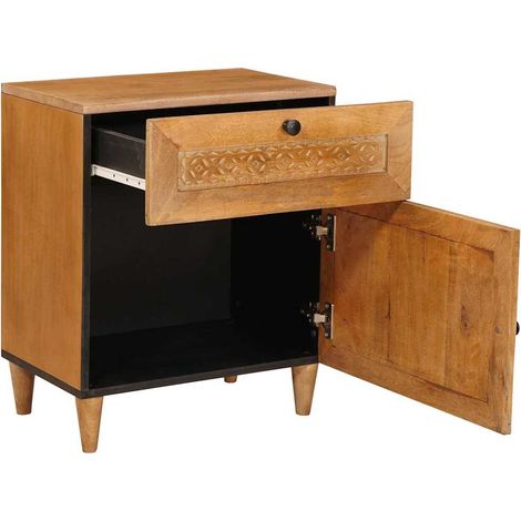 Maison Exclusive - Armadio da Notte Marrone Chiaro 50 x 33 x 60 cm (1/5)