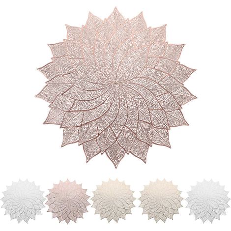 Lot de 6 sets de table ajourés, centre de table, napperons de fête, décoration moderne (1/5)