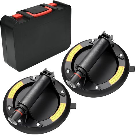 2 Pièces 8" Ventouse Vitrier, Ventouse Carrelage avec Boîte à Outils Portable Ventouse Pare Brise Pour soulever de Vitre,Marbre,Carrelage,Meubles Charge 200 KG (1/5)