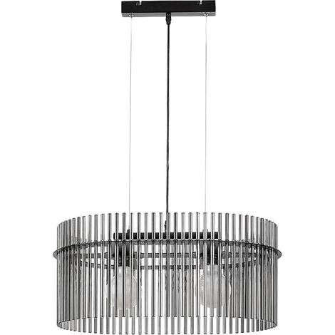 Suspension moderne verre 2xE27 noire Inesa Rabalux (1/5)