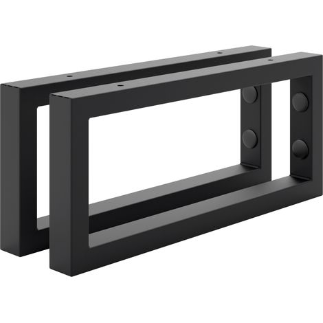 Holzbrink 2 Stück Wandkonsole Schwarz für Waschtisch, 350x150 mm, design und stabil Waschtischhalterung, Handtuchhalter