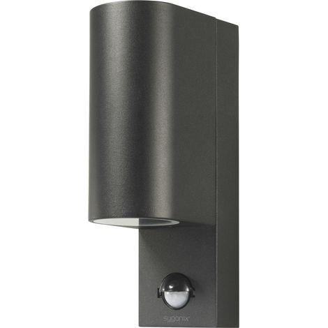 Sygonix  SY-6028440 LED-Außenwandleuchte mit Bewegungsmelder   GU10  Schwarz