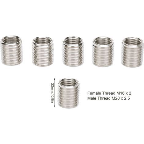 10 Pièces Manchon de Conversion Filetage M16 Femelle et M20 Mâle pour Réparation et Fixation (1/5)
