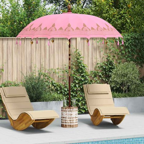 Parasol balinais avec base Rose Ø 210-220 cm (1/5)