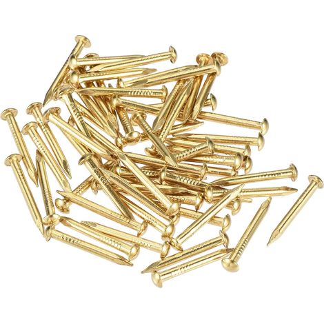 Clou Petit Minuscule Laiton 2mmx20mm(DxL) pour Bricolage Bois Boîte Accessoire 60pcs (1/5)