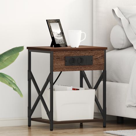 Nachttisch Braun Eichen-Optik 41 x 31 x 51 cm Holzwerkstoff vidaXL (1/5)