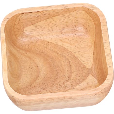 Saladier élégant en bois d'hévéa, fabriqué à la main, idéal pour les fêtes et les réunions de famille (12,5 cm / 4,9 po) (1/5)