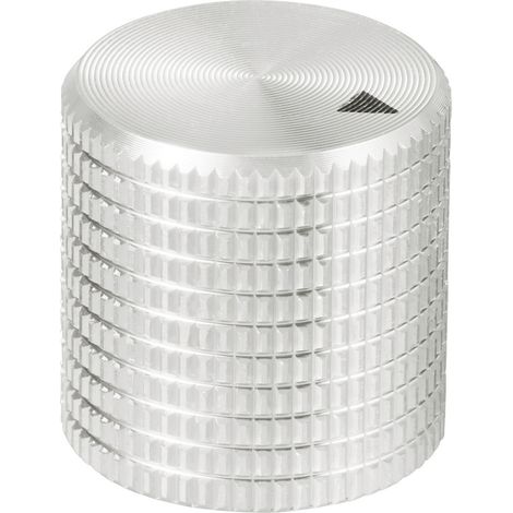 TRU COMPONENTS TC-11613848 Drehknopf mit Knopfmarkierung Silber (Ø x H) 17 mm x 17 mm Aluminium 1 S (1/4)