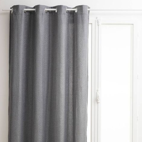 Rideau Tanis gris 140x260cm - Atmosphera créateur d'intérieur (1/2)