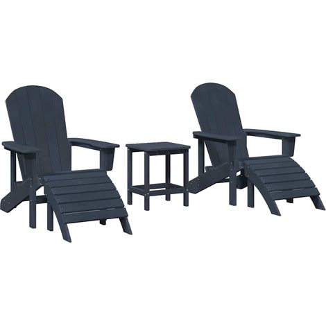 Maison Exclusive - Sedia da Giardino 3 pcs Navy Polietilene