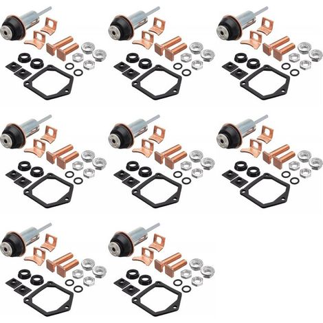 Kit de reparación y reconstrucción para el conjunto de contacto del émbolo de la válvula solenoide de arranque universal del motor 8X