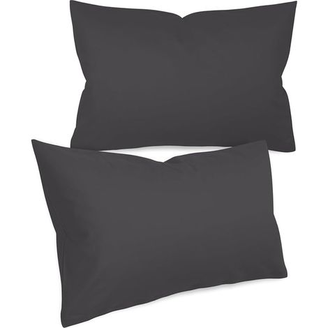 Plain Pillowcase 40 x 60 cm Pillow Cases Soft Breathable Comfortable Discreet Design 1154.1498 Grey (1/4)