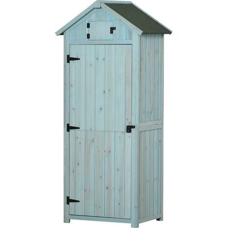 Armoire de jardin CORALINE sapin bleu et vert (1/5)