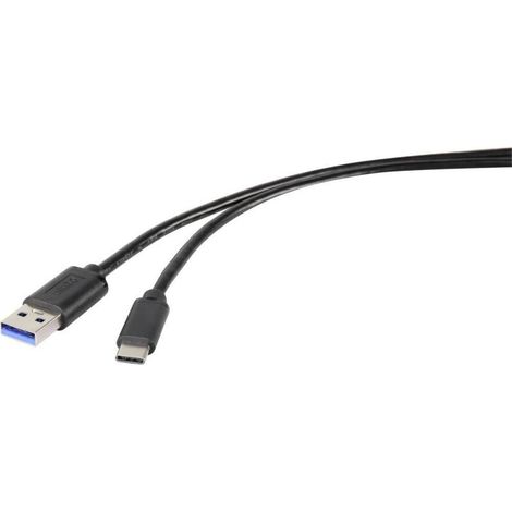 Trywise Câble USB USB 3.2 Gen1 (USB 3.0) USB-A mâle, USB-C® mâle 0.30 m noir RF-4536472 A865282 (1/3)