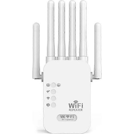Répéteur WiFi extérieur 1200 Mbps, extenseur de réseau à 6 antennes (norme européenne), compatible smartphones, ordinateurs portables et téléviseurs connectés (1/5)