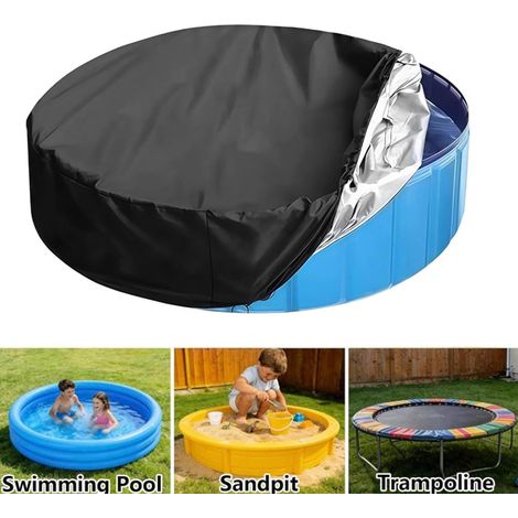 Bâche anti-poussière Oxford pour piscine ronde 160×30 cm à cordon de serrage (1/5)