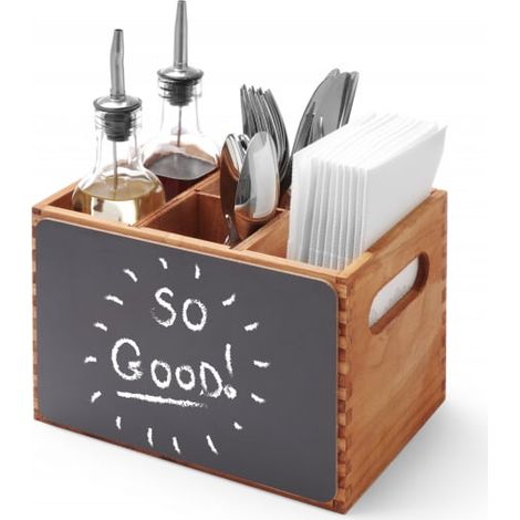 Coffret en bois pour menus, couverts, épices et tablettes - Hendi 664148 (1/3)