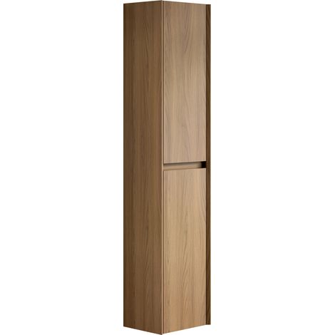 Armoire murale de salle de bain 140 cm, meuble de rangement étroit avec 2 portes et étagères réglables, couleur espresso (1/5)