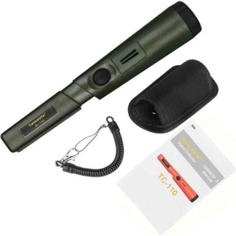 Détecteur De Métaux - Portatif TC-110 - Avec Tige De Positionnement Et Couvercle De Protection - IP68 Étanche - 24x6x6 cm - 160 g