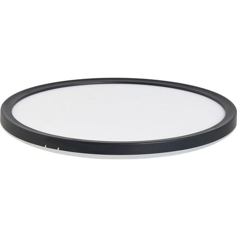 Plafoniera LED Rotonda a Pannello con Telecomando Nero 42 cm Velora (1/5)