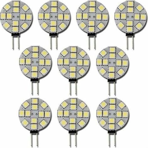 BF Lot de 10 ampoules LED G4 12 V CC, non dimmables, blanc 6000 K, équivalent à une ampoule halogène 20 W, pour cuisine, camping-car, caravane, remorque ou bateau (1/5)