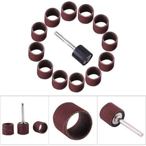 Ponceuse à tambour, bandes abrasives, manchons, broche, kit de polissage pour le travail du bois (320) (1/5)