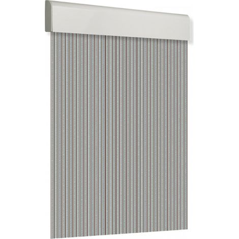 Türvorhang 120x210cm flach rau Nr. 3 Braunglas