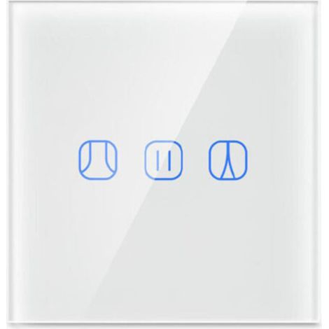 Commutateur de rideau WiFi, commutateur de panneau tactile de mur-rideau intelligent Wi-Fi, avec forme compacte pour la maison, commutateur de rideau de commande vocale de bureau (1/5)