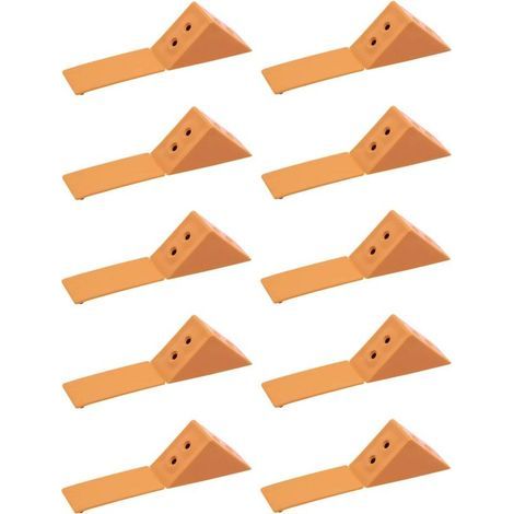 10x Equerre d'assemblage double raccord universel Taquet Ferrure Angle Connecteur Meuble Etagère Caisson, marron cerisier (1/5)