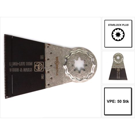 Lama Fein E-Cut a lunga durata, lunghezza 50 mm, larghezza 65 mm, PU 50 pezzi, supporto SLP (1/5)