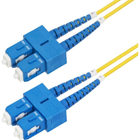 StarTech.com Cavo in fibra ottica duplex monomodale OS2 da SC a SC (UPC) da 2 m, 9/125µm, 40G/100G, Insensibile alla piegatura, Bassa perdita di inserzione, Cavo patch in fibra LSZH (1/4)