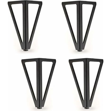 Ahlsen Möbelbeine, Möbelbeine, Haarnadel-Tischbeine, Set mit 4 Tischbeinen, DIY-Tischbeine aus Metall für hohe Beanspruchung, langlebig, perfekt für Schränke, Schubladen, Nachttische (mattschwarz) (1/5)