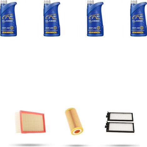 Kit tagliando 3 FILTRI e 4L OLIO compatibile con Chevrolet Korando 2.0 16V 94KW dal 1998 (1/5)