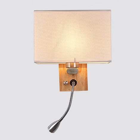 Moderne LED-Wandleuchte aus Holz im chinesischen Stil, weiß, für den Innenbereich, Flur, ohne Leuchtmittel (1/5)