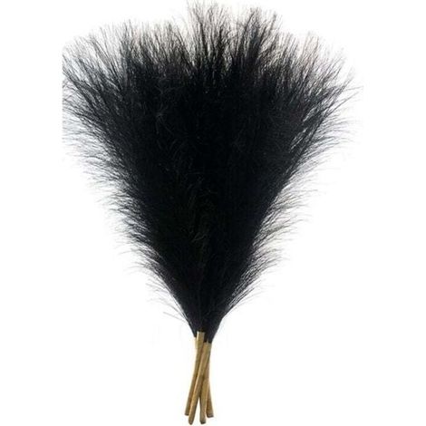 Herbe Artificielle de Pampa Noire 45 cm 18 Pouces Décoration Intérieure Plume Ornement (1/4)