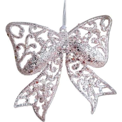 Glitzernder Engel als Christbaumschmuck – Schneeflockenanhänger, festlicher Anhänger mit funkelndem Design, dekoratives Accessoire (1/5)