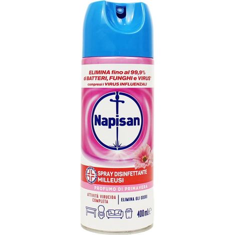 NAPISAN SPRAY DISINFETTANTE MILLEUSI PROFUMO DI PRIMAVERA ELIMINA GLI ODORI  400ML