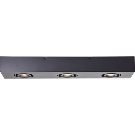 Brilliant Doro LED Deckenleuchte 3flg sand schwarz, Metall, 3x LED, GU10, 4,5 W, LED-Reflektorlampen inklusive (Lichtstrom: 345lm, Lichtfarbe: 3000K)