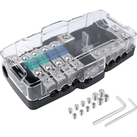 Boîte à fusibles Audio pour Voiture, Porte-fusible à 4 Voies pour Voiture, Bateau, fourgonnette, SUV, Camion (1/5)