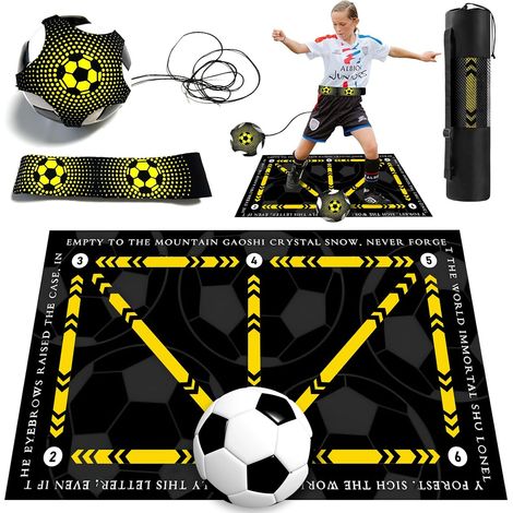 Tapis Football Entrainement Kit Entrainement Foot Entrainement Football Ceinture Football Kick Tapis D'entraînement de Football 90 x 60 cm Antidérapant Tapis de Foot (1/5)