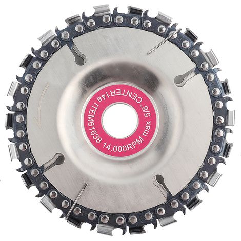 Disque à chaîne pour meuleuse, bonne maniabilité, argenté, 22 dents, en acier, pour angle de 100/115 mm