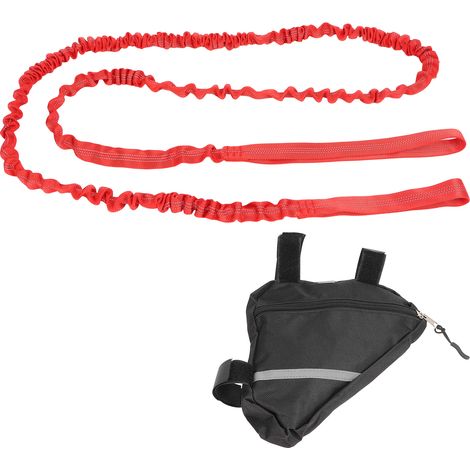 Corde de remorquage élastique pour vélo, aide à la traction, absorption des chocs, pour enfants et famille, rouge