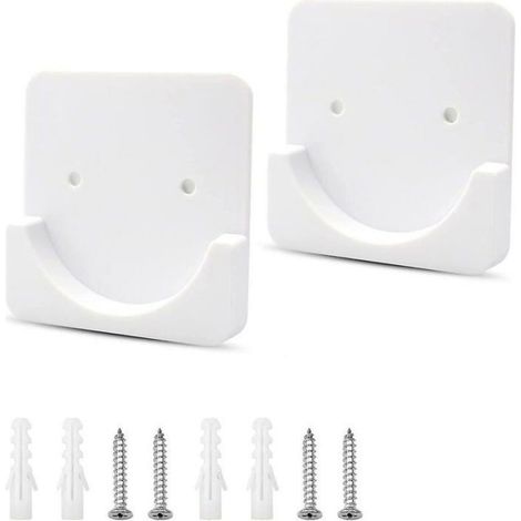 Base de tige Ain H Er Ain 2 pices avec vis pour tringles Er Ain placards blanc Odipie (1/4)