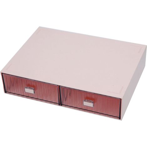 Tiroir De Rangement Pour Bureau - Empilable - En ABS - 23 X 16 5 X 5 Cm - Pour Bureau École Maison - 2 Pièces (1/5)