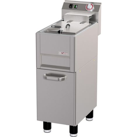Friteuse électrique 13 litres sur meuble, avec vidange - Diverso
