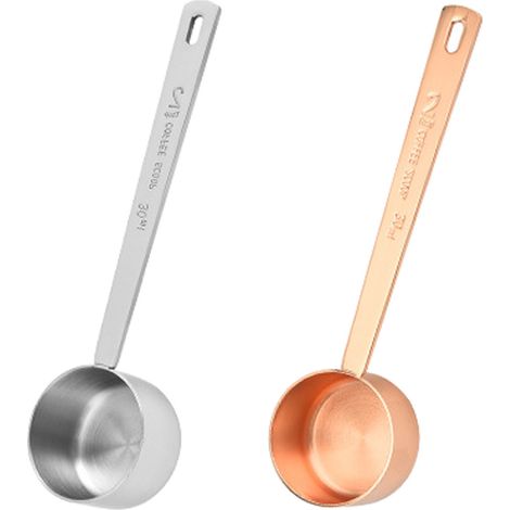 Cuillère doseuse de cuisine de 30 ml (2 cuillères à soupe) pour café, compléments alimentaires et poudres protéinées, en acier inoxydable, lot de 2 (1/5)