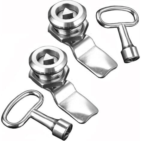 2PCS Mailbox Lock Gas Electric Meter Triangle Key with Triangle Key, Box for Mailbox, Cabinet, Drawer, Furniture (1/5)